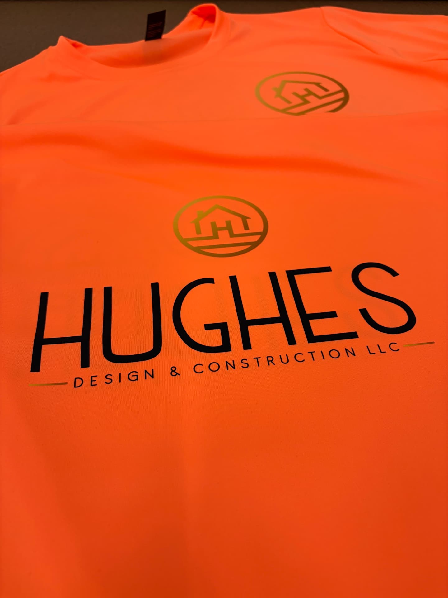 High-quality DTF printed hi-vis work shirt by Dava X